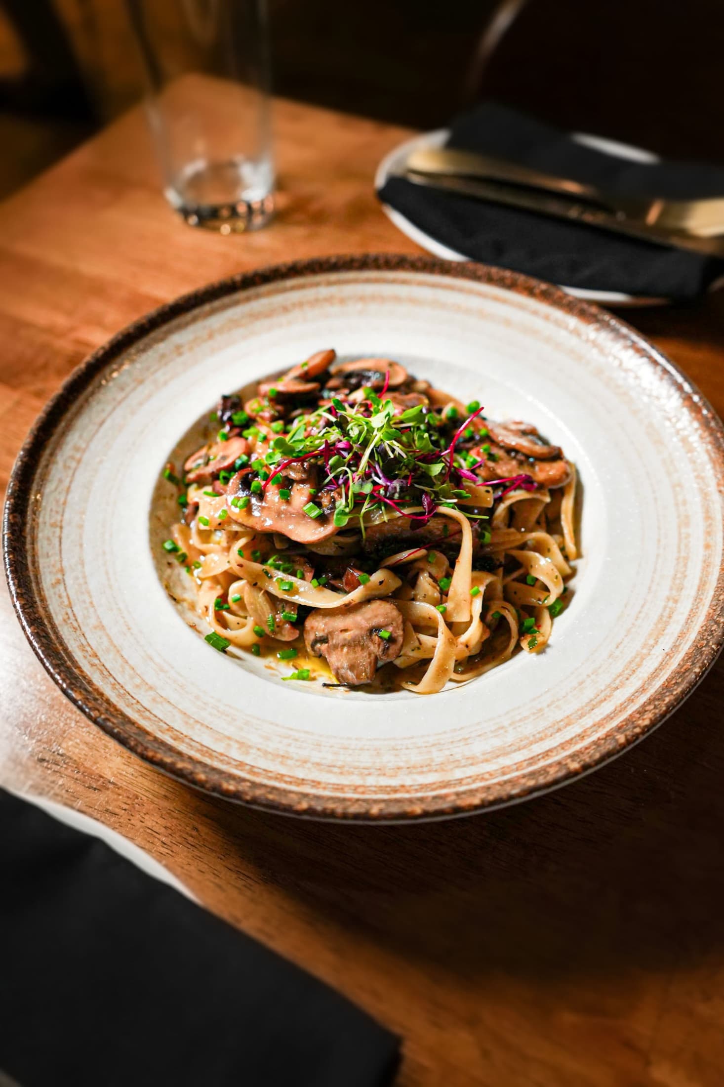 House-made mushroom tagliatelle at Siren